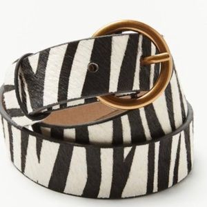 Ginger Calf Hair Urban Outfitters Belt - Zebra Print